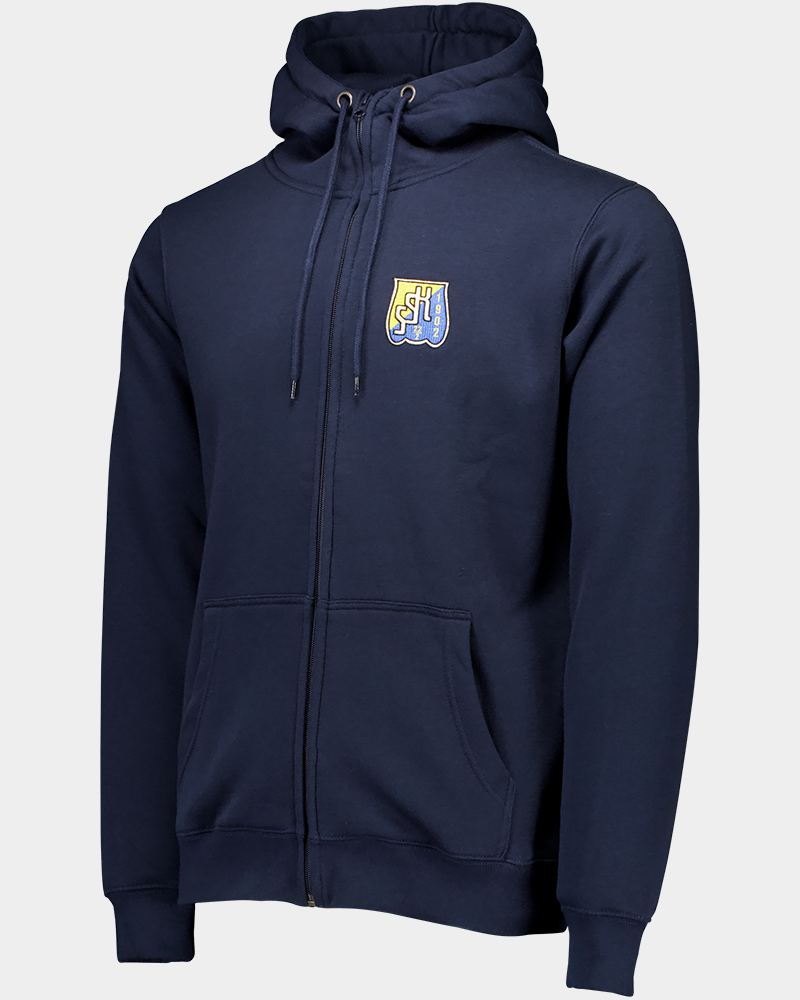 Zip hood marinblå Tassen