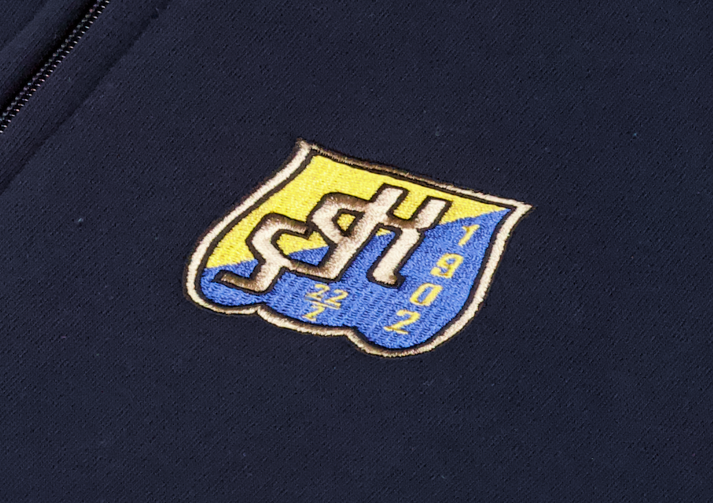 Zip hood marinblå Tassen