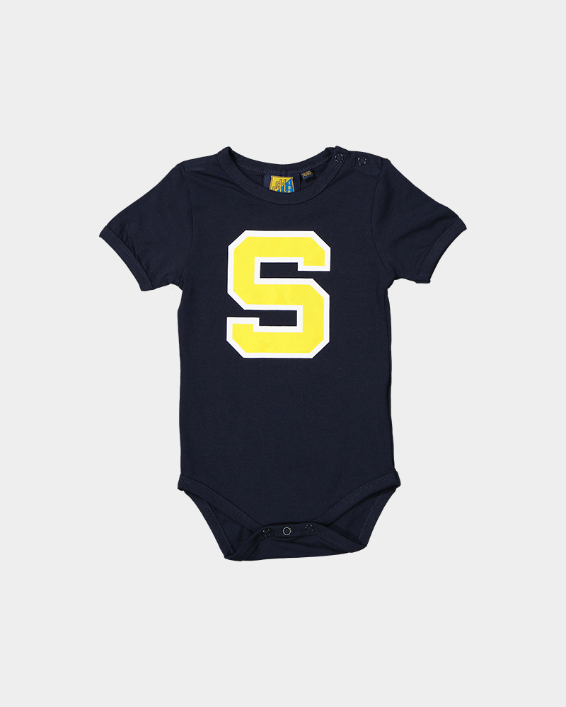 Baby Body S kort ärm marinblå